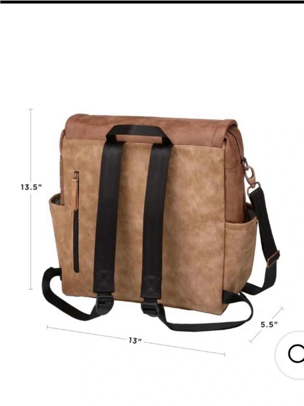 Petunia Pickle Bottom Boxy Backpack/Diaper Bag in Brioche-Retails 199